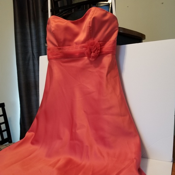 Alfred Angelo Formal Cocktail Peach Dress size 10 - Picture 4 of 8